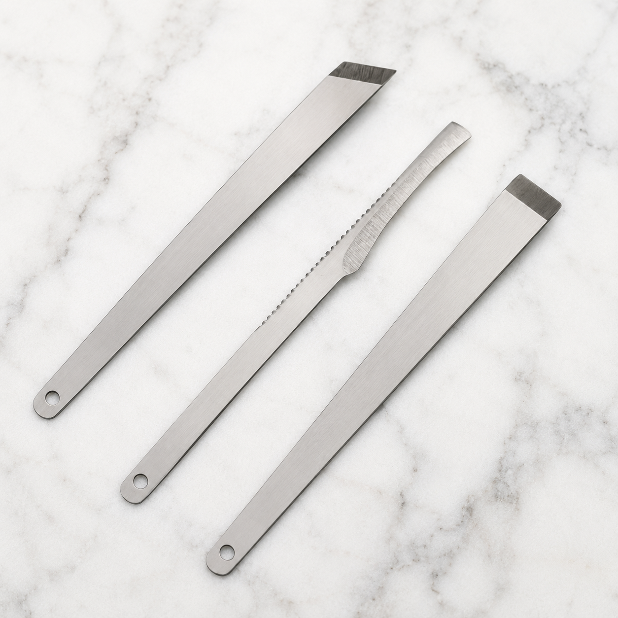 Nail Scraper σετ 3 τεμαχίων από ανοξείδωτο ατσάλι για manicure και pedicure.