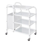 Βοηθός με 4 ράφια και κάδο απορριμμάτων