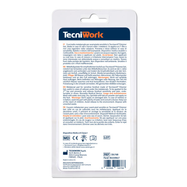 Επίθεμα μεταταρσίου ποδιού Bio-Gel σε διάφανο Tecniwork® Polymer Gel large - Image 3