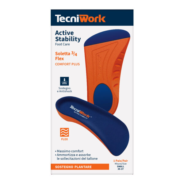 (small 35-37) Insole ¾ Flex Comfort Plus Active Stability