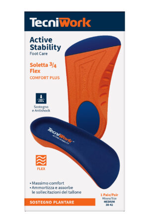 (medium 38-42) Insole ¾ Flex Comfort Plus Active Stability