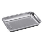 Ορθογώνιος δίσκος οργάνων από ανοξείδωτο χάλυβα, μέγεθος Small