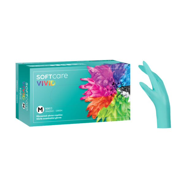 Large Soft Care Vivid Γάντια Νιτριλίου - Πράσινο (100τεμ)