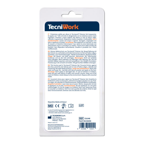 Tecniwork Bio-Gel – Διάφανος Προστατευτικός Νάρθηκας Δακτύλου από Πολυμερές Τζελ (Λεπτός Τύπος) - Image 4