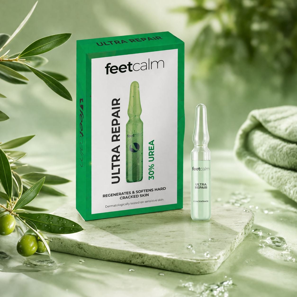 εντατική θεραπεία 30% ουρία αμπούλες για σκασμένες φτέρνες