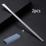 Σετ Ανοξείδωτης Επαγγελματικής Λεπίδας Πεντικιούρ με Ακόνι