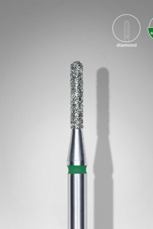 Φρέζα Διαμαντιού Rounded Cylinder Πράσινη Expert – Διάμετρος Κεφαλής 1,4 mm | Μήκος Εργασίας 8 mm