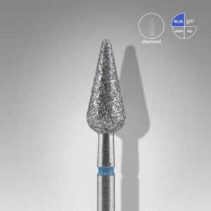 Φρέζα διαμαντιού Pointed Pear μπλε Expert – Διάμετρος κεφαλής 5 mm | Μήκος εργασίας 12 mm