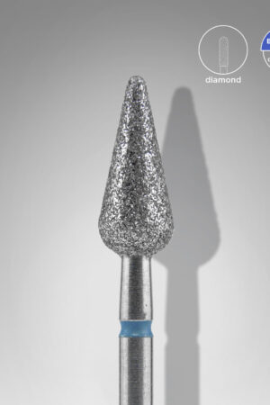 Φρέζα διαμαντιού Pointed Pear μπλε Expert – Διάμετρος κεφαλής 5 mm | Μήκος εργασίας 12 mm