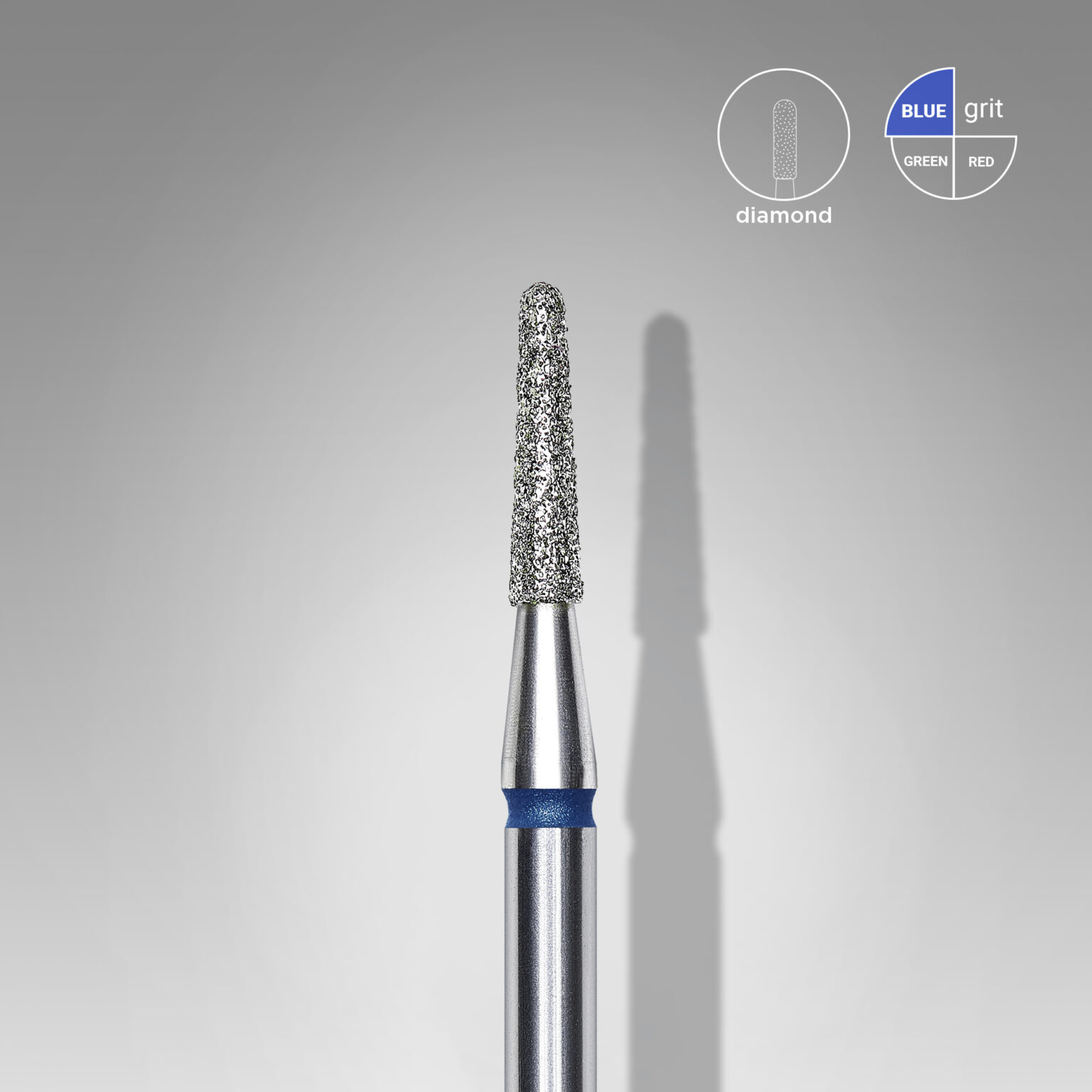 Φρέζα διαμαντιού Frustum μπλε Expert – Διάμετρος κεφαλής 2,5 mm | Μήκος εργασίας 8 mm