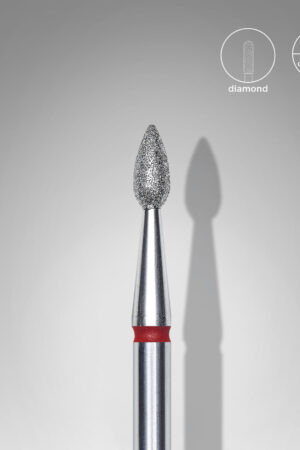 Φρέζα Διαμαντιού Drop Κόκκινη Expert – Διάμετρος Κεφαλής 2,3 mm | Μήκος Εργασίας 5 mm