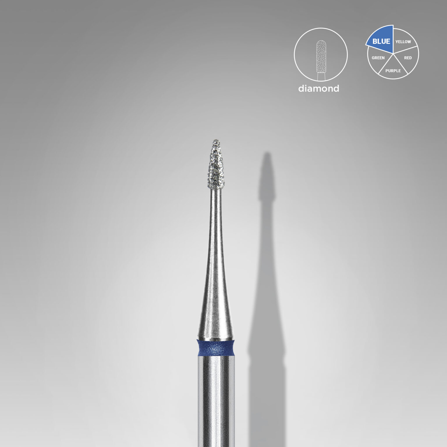 Φρέζα Διαμαντιού Flame Mini Μπλε Expert – Διάμετρος Κεφαλής 1 mm | Μήκος Εργασίας 3 mm