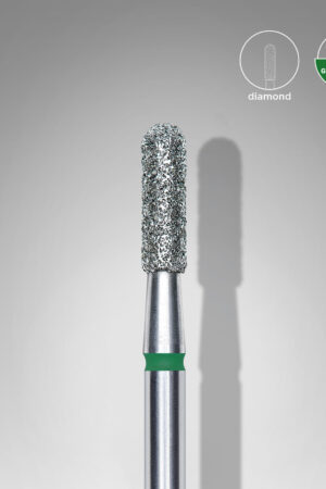 Φρέζα Διαμαντιού Rounded Cylinder Πράσινη Expert – Διάμετρος Κεφαλής 2,3 mm | Μήκος Εργασίας 8 mm
