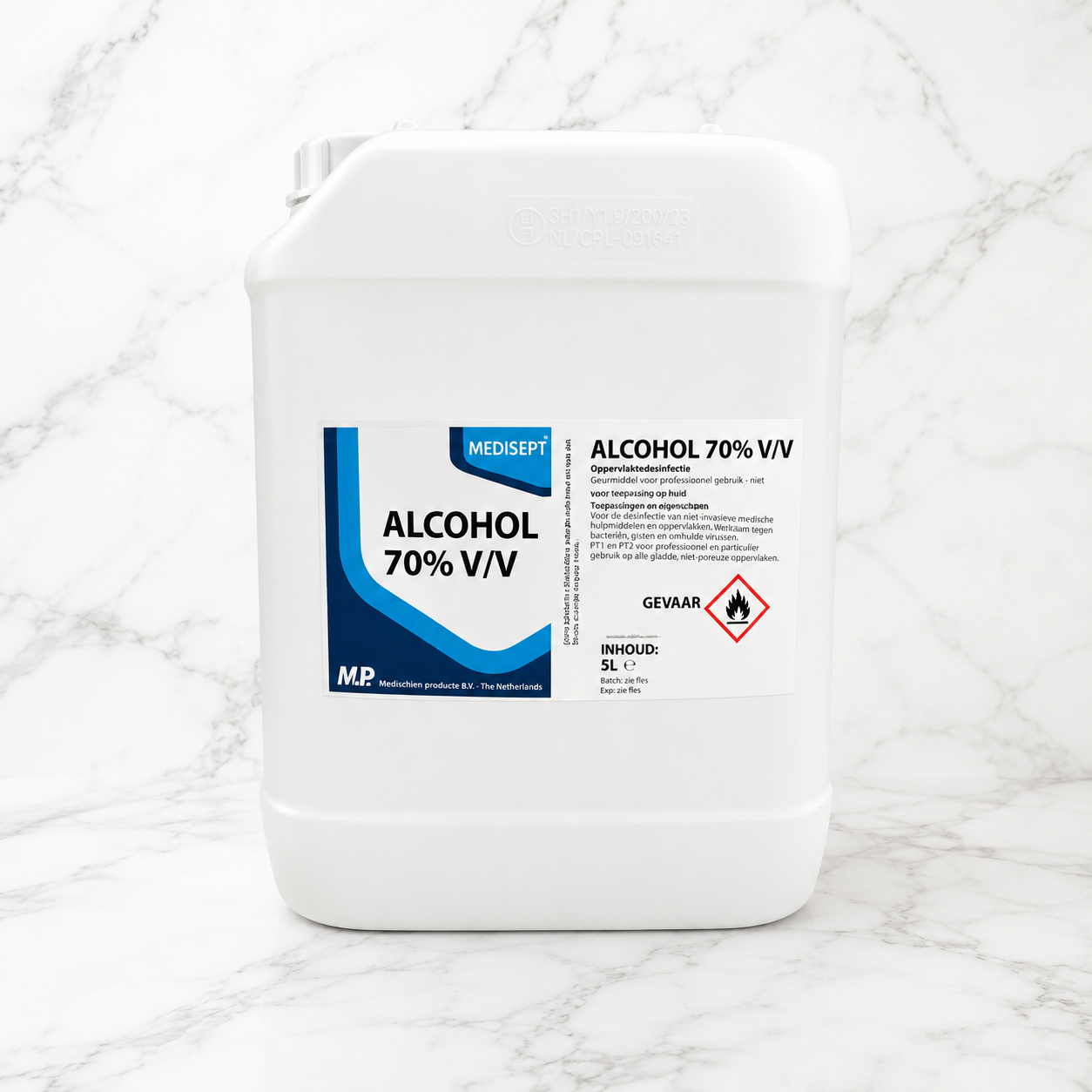 Medisept Alcohol 70% 5 λίτρα αιθανόλη 70% για καθαρισμό και παρασκευή καλλυντικών.