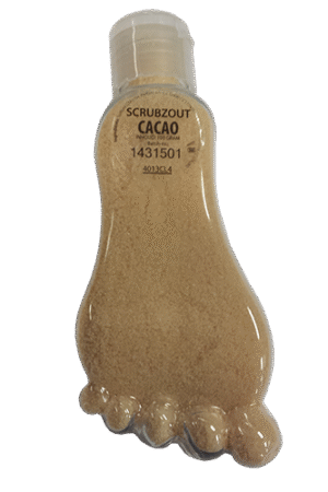 Ποδαράκι σε σχήμα μπουκαλιού με αλάτι απολέπισης σοκολάτας και κακάο 100 γραμμάρια