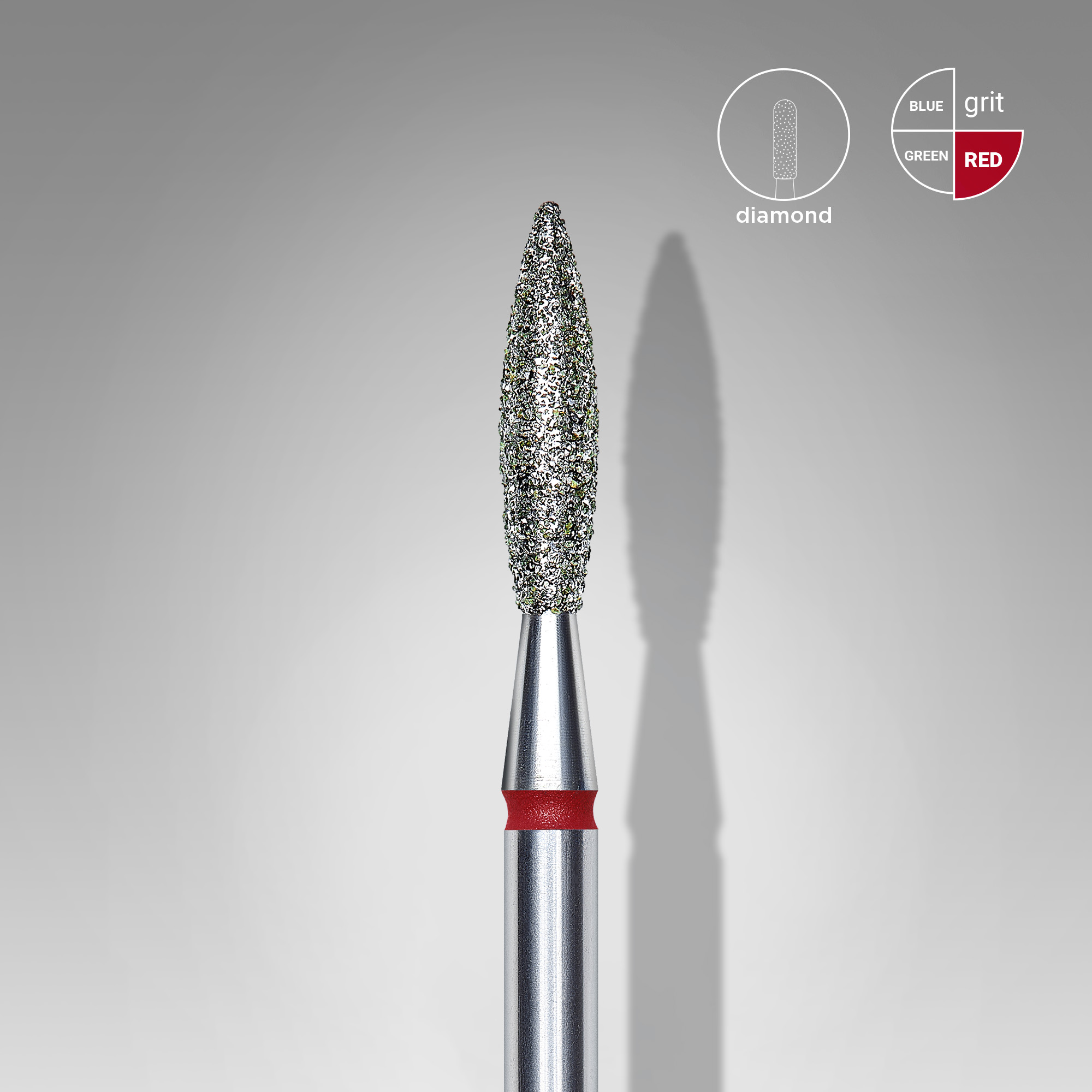 Φρέζα Διαμαντιού – Flame Κόκκινη Expert Διάμετρος 2,3 mm | Μήκος Εργασίας 10 mm