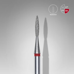 Φρέζα Διαμαντιού Pointed Flame Κόκκινη Expert – Διάμετρος Κεφαλής 1,6 mm | Μήκος Εργασίας 8 mm