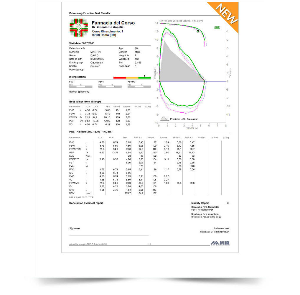 Σπιρόμετρο Spirolab® Mir με Οξυμετρία & Τουρμπίνα Πολλαπλών Χρήσεων - Image 7