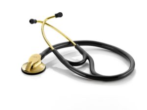 Στηθοσκόπιο ADC USA Adscope® 600 Platinum Cardiology Stethoscope Gold Finish/Black Tubing