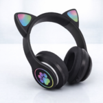 Ασύρματα Ακουστικά Gaming STN-28 με Φωτισμό LED & Αυτιά Γάτας
