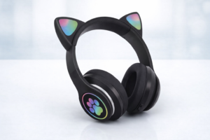 Ασύρματα Ακουστικά Gaming STN-28 με Φωτισμό LED & Αυτιά Γάτας