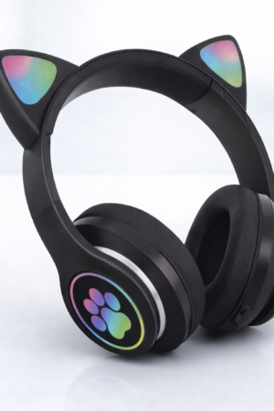 Ασύρματα Ακουστικά Gaming STN-28 με Φωτισμό LED & Αυτιά Γάτας