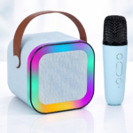 Ασύρματο Ηχείο LED Bluetooth με μικρόφωνο ZY-2412 Ροζ/Μπλε/Λευκό