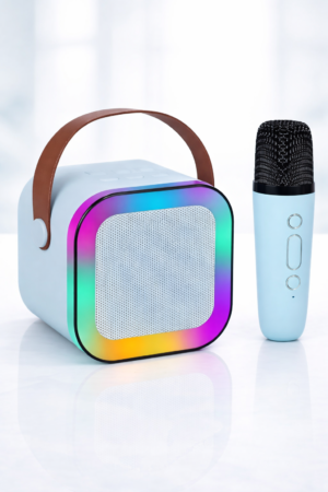 Ασύρματο Ηχείο LED Bluetooth με μικρόφωνο ZY-2412 Ροζ/Μπλε/Λευκό