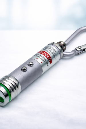 LED Mini Φακός – Μπρελόκ – Laser BL-1001 Ασημί