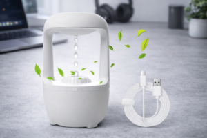 Επαναφορτιζόμενος Υγραντήρας & Diffuser Αρωματοθεραπείας Anti-Gravity Water Drop LED