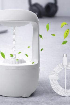 Επαναφορτιζόμενος Υγραντήρας & Diffuser Αρωματοθεραπείας Anti-Gravity Water Drop LED