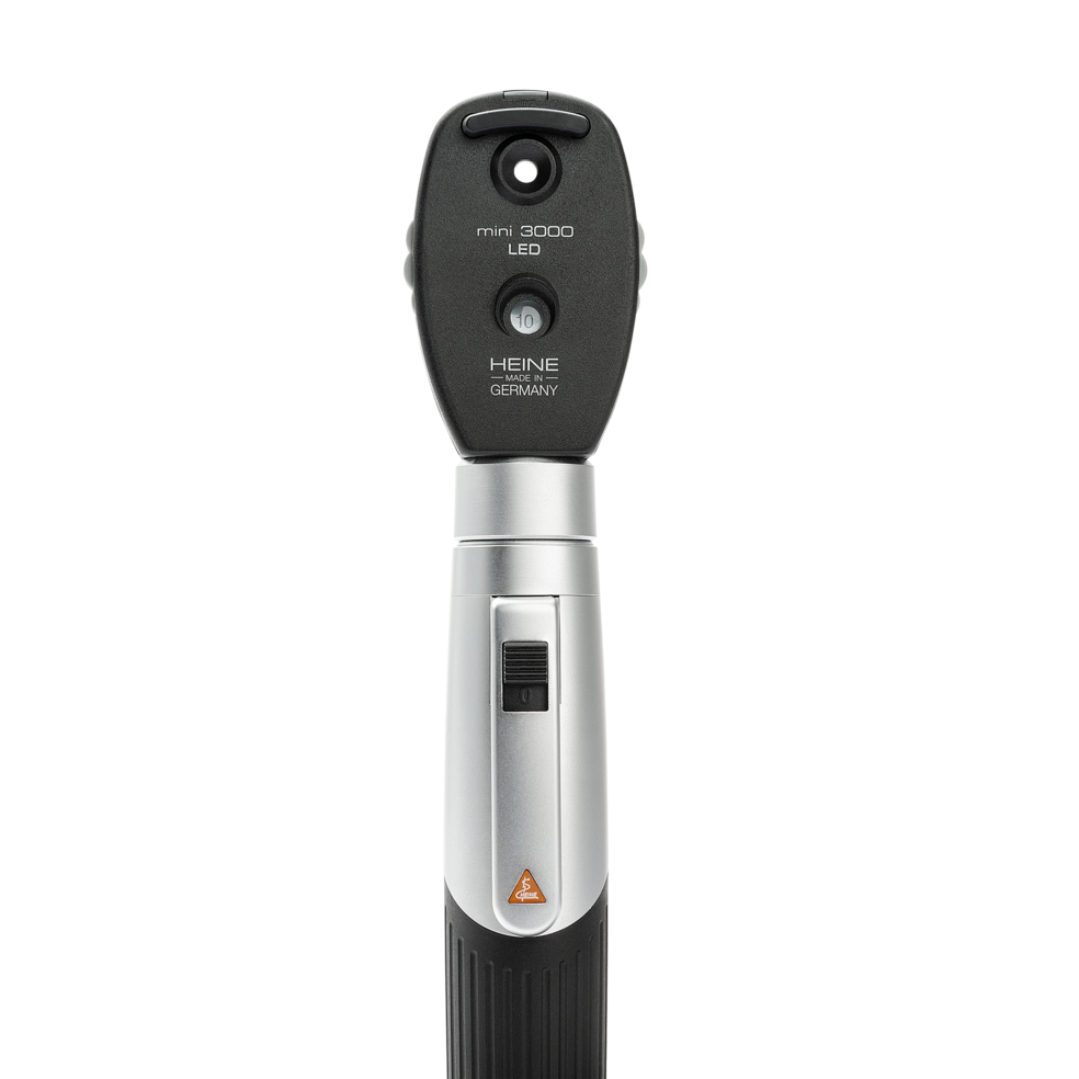 Σετ Οφθαλμοσκοπίου Οπτικής Ίνας HEINE mini®3000 με Φωτισμό LED | Μαύρο - Image 2