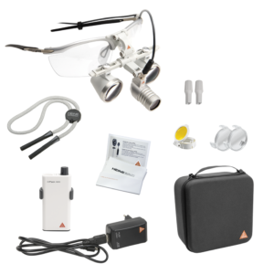 Set Μεγεθυντικές Λούπες Heine 2.5x/520mm σε Σκελετό Γυαλιών S-FRAME & Φωτισμό Heine LED LoupeLight 2