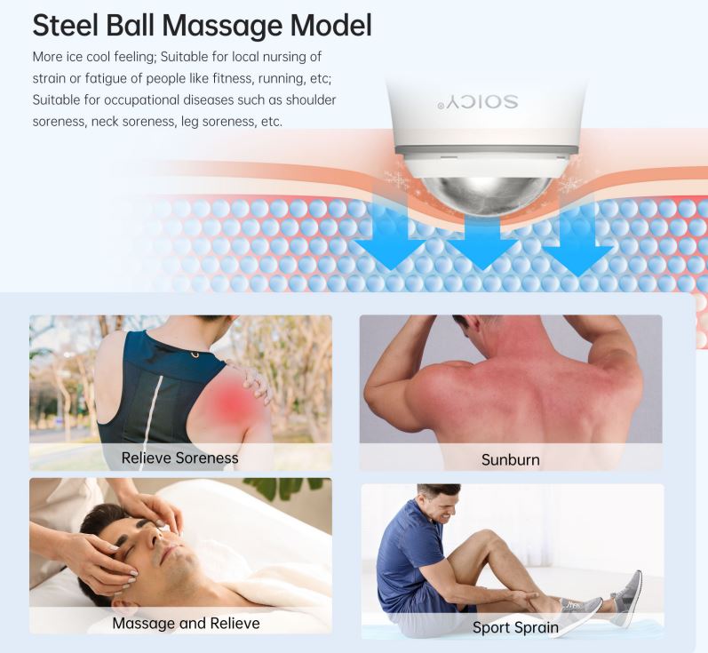 Συσκευή Μασάζ Παγοθεραπείας Ice Roller Soicy S50 | Μοντέλο Προσώπου - Image 8