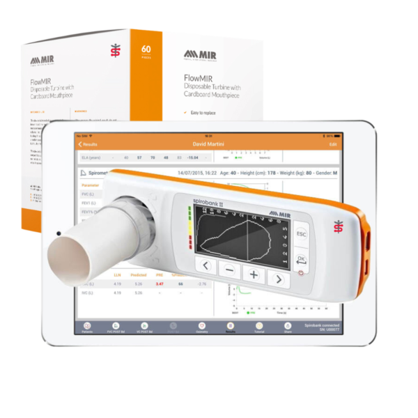 Flowmir Machine Σπιρόμετρο MIR Spirobank II Smart με 60 Τουρμπίνες μ.χ FlowMir - Podoteck