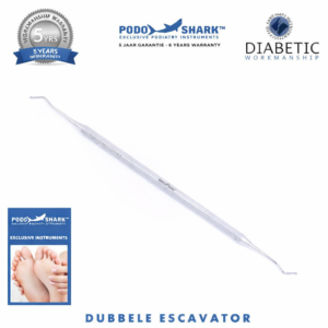 Double escavator PodoShark ανοξείδωτο εργαλείο ποδολογίας 13cm