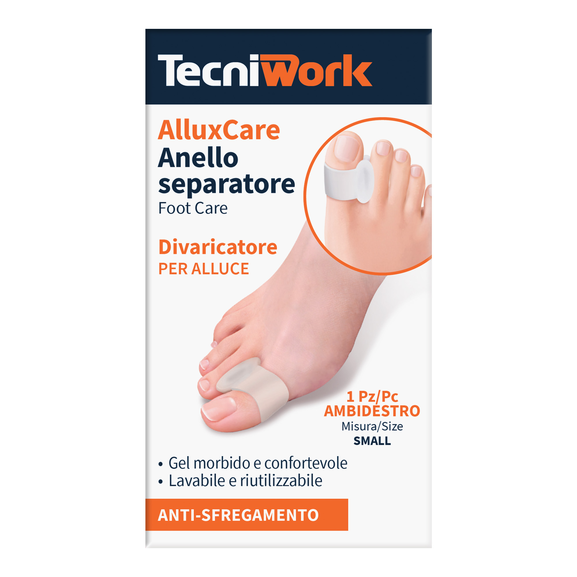 Alluxcare διαχωριστικό μεγάλου δακτύλου gel με ring