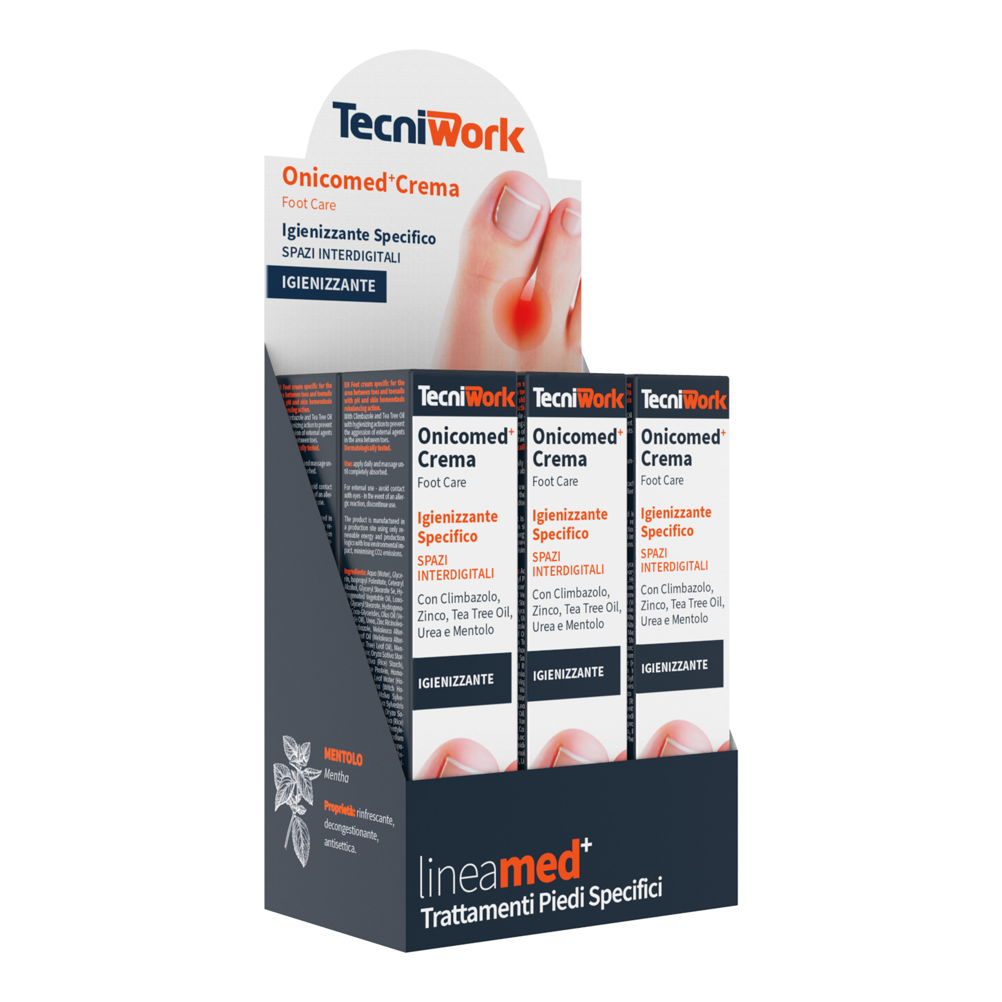 Onicomed+ κρέμα για νύχια ποδιών 30ml display 6 τεμάχια