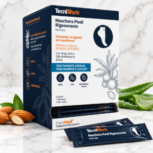Tecniwork Maschera Piedi Rigenerante – αναπλαστική και ενυδατική μάσκα ποδιών με ουρία, AHA και αμυγδαλέλαιο