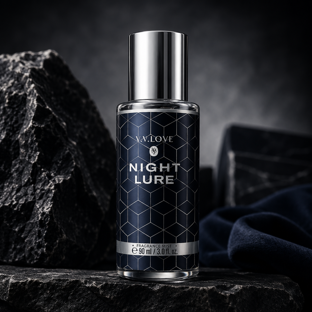 Ανδρικό body mist V.V.LOVE Night Lure 90ml σε premium μαύρη συσκευασία