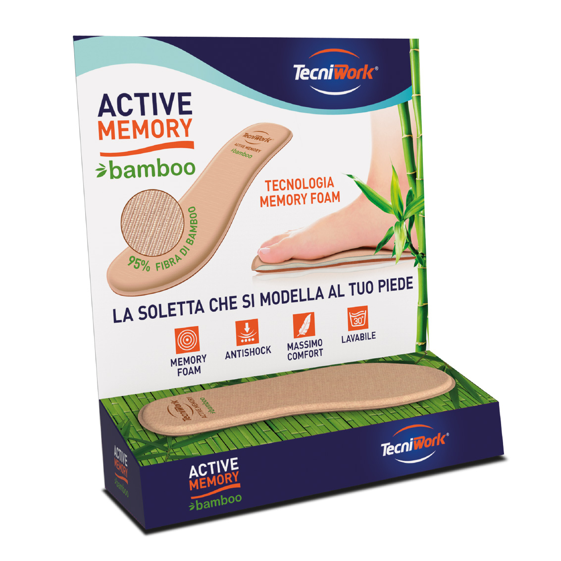 Display Πάτοι Memory Foam με Bamboo Fibre 40 Ζεύγη - Image 3