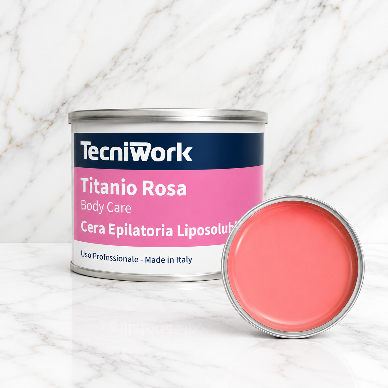 Κερί αποτρίχωσης Titanium Dioxide Tecniwork 400ml για επαγγελματική χρήση σε βαζάκι.