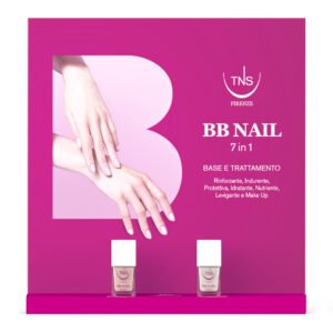 Βάση Νυχιών BB 7 σε 1 TNS Display 18 τεμαχίων λευκό και ροζ για θεραπεία και ενδυνάμωση φυσικών νυχιών