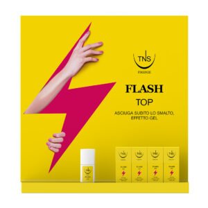 Display TNS Flash Top Ultra Fast Drying 16+1 τεμάχια με gel effect και υψηλή λάμψη για επαγγελματικό manicure