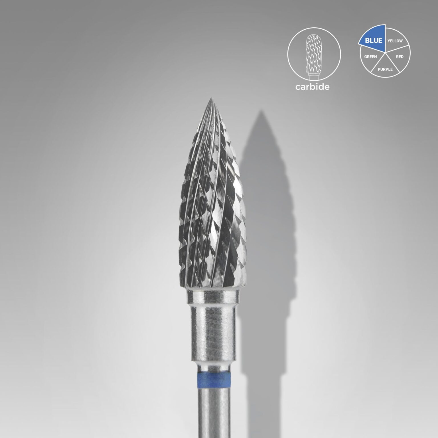 Φρέζα Καρβιδίου Φλόγα Μπλε 5mm EXPERT για manicure, pedicure και ποδολογία