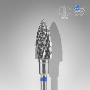 Φρέζα Καρβιδίου Κουκουνάρι Μπλε 6mm EXPERT για manicure, pedicure και ποδολογία