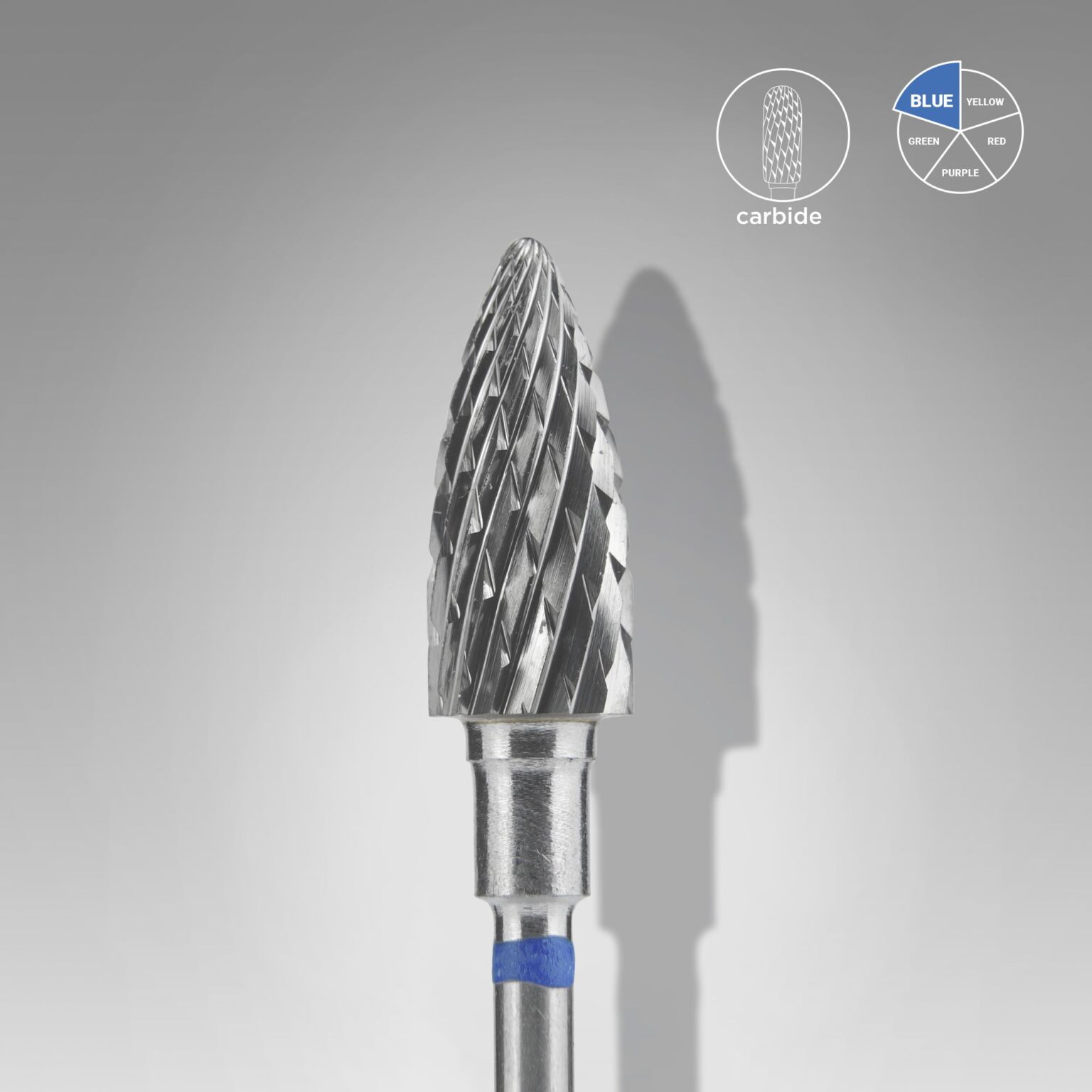 Φρέζα Καρβιδίου Κουκουνάρι Μπλε 6mm EXPERT για manicure, pedicure και ποδολογία