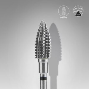 Φρέζα Καρβιδίου Κουκουνάρι Μαύρη 6mm EXPERT για manicure, pedicure και ποδολογία