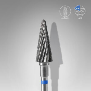 Φρέζα Καρβιδίου Κώνος Μπλε 6mm EXPERT για manicure, pedicure και ποδολογία