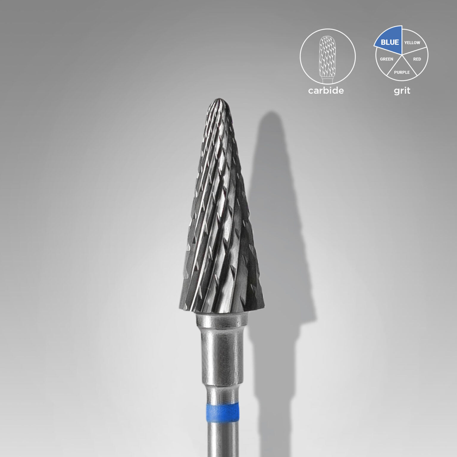 Φρέζα Καρβιδίου Κώνος Μπλε 6mm EXPERT για manicure, pedicure και ποδολογία